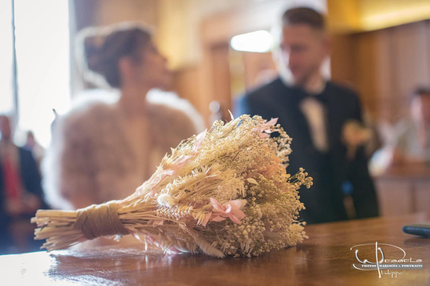 Bouquet mariée mariage fleurs séchées