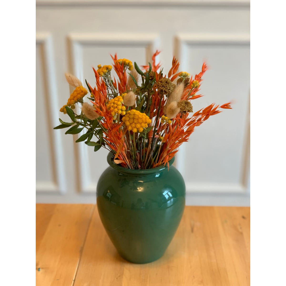 Petit bouquet fleurs séchées orange